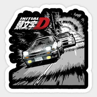 classic initial d 86 vs evo 5 Sticker